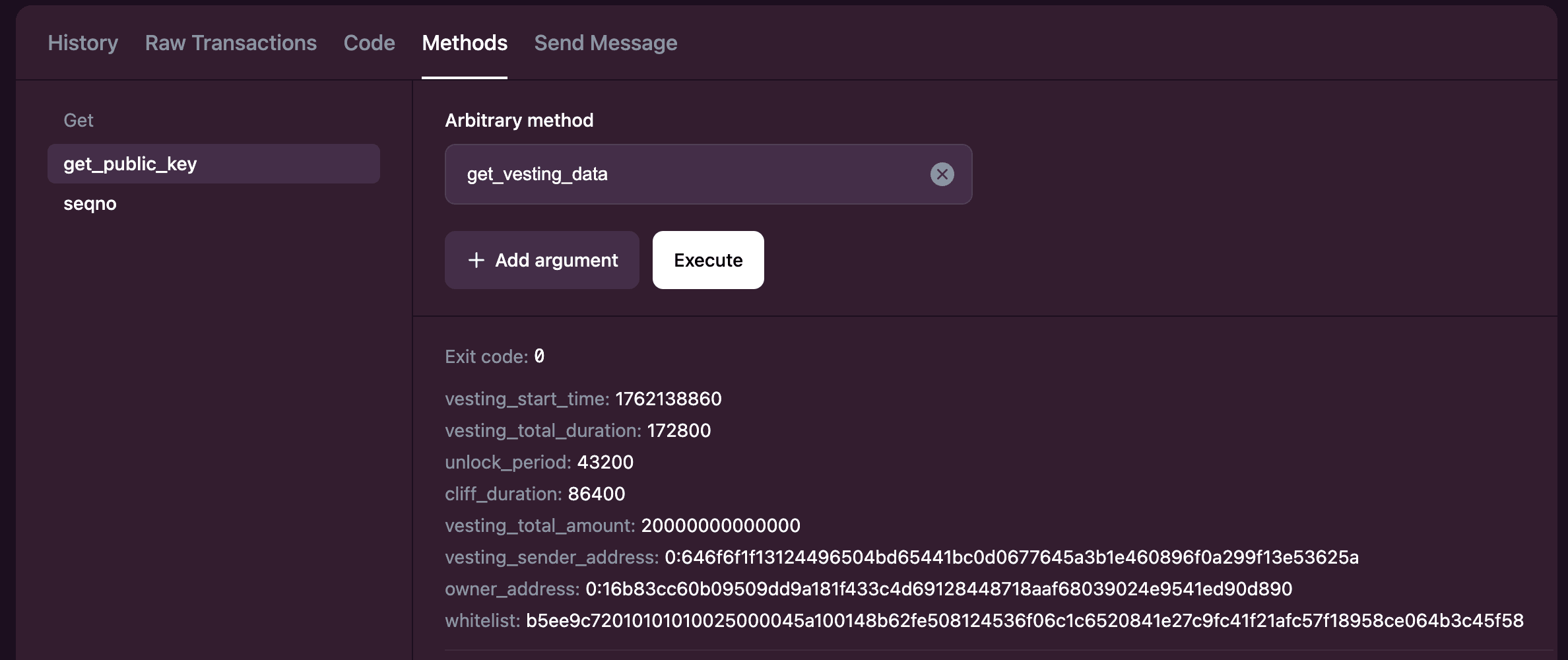 Get-method result example on Tonviewer