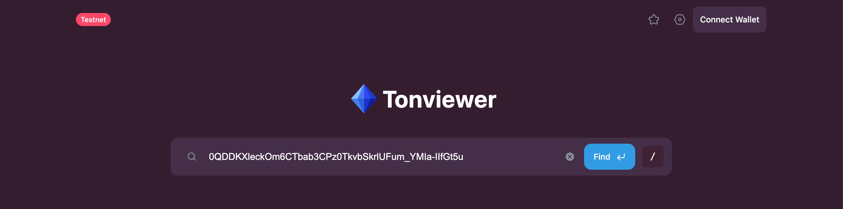 Insert address in Tonviewer search